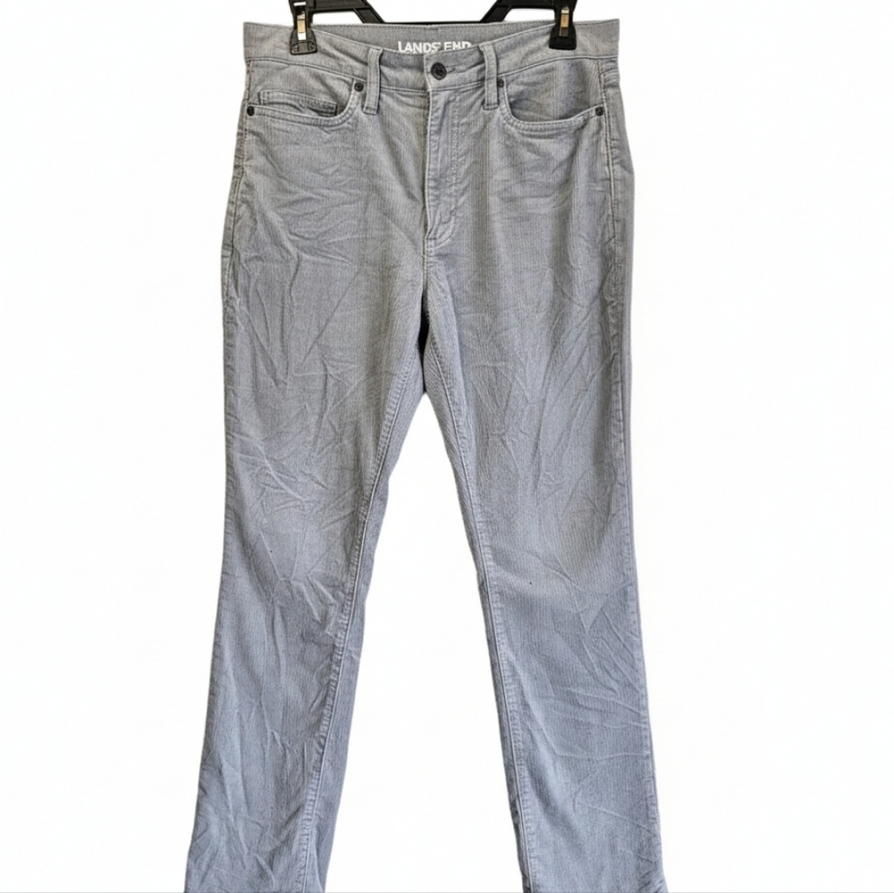 Lands’ End Gray Corduroy Pants Women’s Size 8